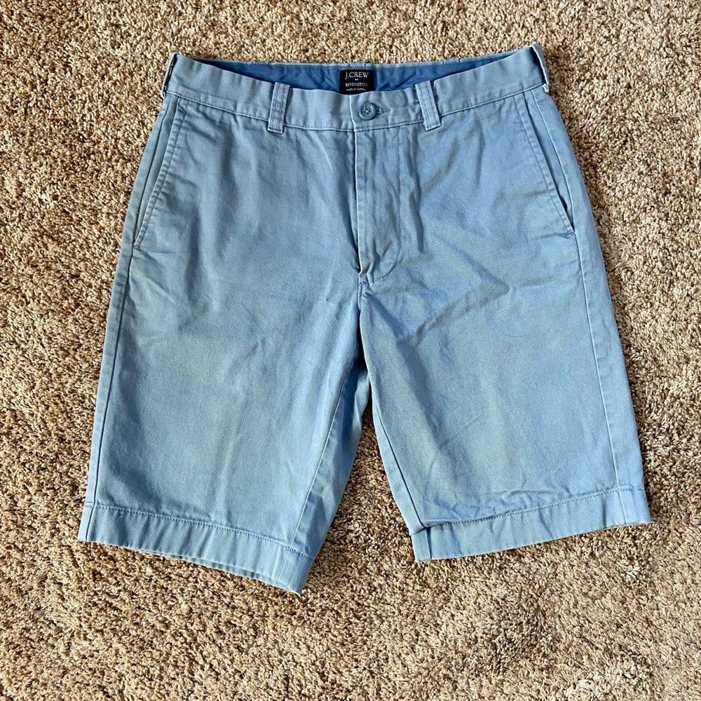 - J Crew Rivington Light Blue Chino Shorts